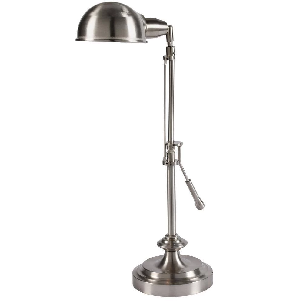 24.5 in. H Modern Silver Task Table Lamp by ORE International 5 24.5 in. H Modern Silver Task Table Lamp by ORE International - Image 3