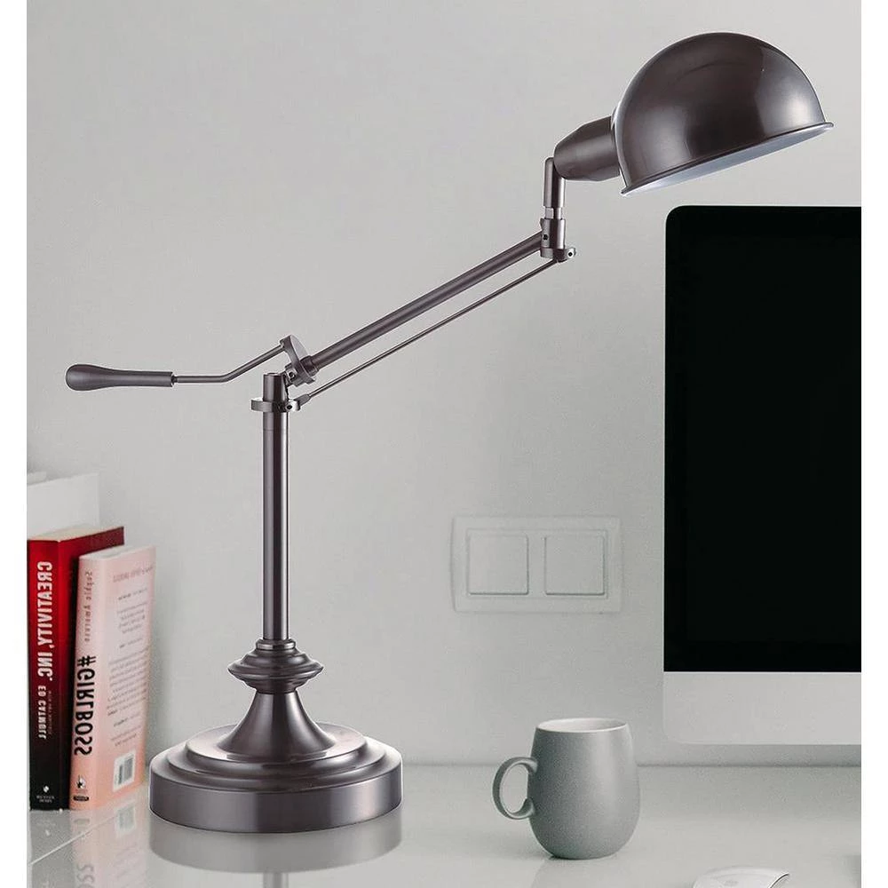 24.5 in. H Modern Silver Task Table Lamp by ORE International 9 24.5 in. H Modern Silver Task Table Lamp by ORE International - Image 7