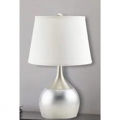 24.5 in. H Silver Touch-On Table Lamp by ORE International -Armacost Lighting Shop silver ore international table lamps 8310snb 4f 1000