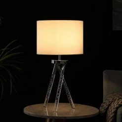 Birgit 26.25 in. Silver Metal Table Lamp by ORE International -Armacost Lighting Shop silver ore international table lamps hbl2624 1f 1000