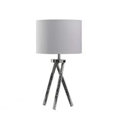 Birgit 26.25 in. Silver Metal Table Lamp by ORE International