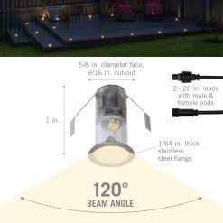 Portico Hardwired White Recessed Outdoor LED Light 15 mm Stair Light by Armacost Lighting -Armacost Lighting Shop stainless steel armacost lighting stair lights 221124 1f 1000