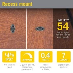 Portico Hardwired White Recessed Outdoor LED Light 15 mm Stair Light by Armacost Lighting -Armacost Lighting Shop stainless steel armacost lighting stair lights 221124 4f 1000