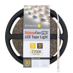 RibbonFlex Pro 32.8 ft. LED Tape Strip Light 30 LEDs/m Soft White (2700K) by Armacost Lighting