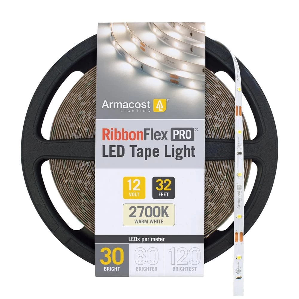 RibbonFlex Pro 32.8 ft. LED Tape Strip Light 30 LEDs/m Soft White (2700K) by Armacost Lighting 3 RibbonFlex Pro 32.8 ft. LED Tape Strip Light 30 LEDs/m Soft White (2700K) by Armacost Lighting