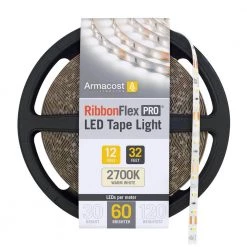 RibbonFlex Pro 32.8 ft. 12-Volt White Tape Strip Light 60 LEDs/m Soft White (2700K) by Armacost Lighting