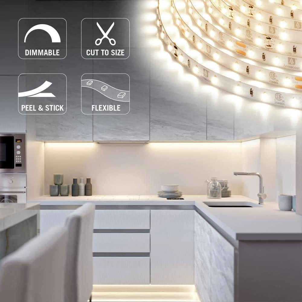 RibbonFlex Pro 16.4 ft. (5 m) 24-Volt White High CRI LED Tape Light, Warm (2700K), 60 LEDs/m by Armacost Lighting 6 RibbonFlex Pro 16.4 ft. (5 m) 24-Volt White High CRI LED Tape Light, Warm (2700K), 60 LEDs/m by Armacost Lighting - Image 4