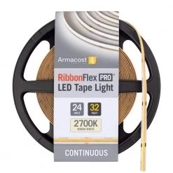 RibbonFlex Pro 24-Volt White COB LED Strip Light Tape 2700K 32 ft. (10m) by Armacost Lighting