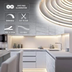 RibbonFlex Pro 24-Volt White COB LED Strip Light Tape 2700K 32 ft. (10m) by Armacost Lighting 15 RibbonFlex Pro 24-Volt White COB LED Strip Light Tape 2700K 32 ft. (10m) by Armacost Lighting -Armacost Lighting Shop white armacost lighting led strip lights 137250 76 1000