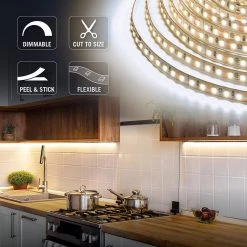 RibbonFlex Pro 8.2 ft. LED Tape Light 120 LEDs/m Soft Bright White (3000K) by Armacost Lighting -Armacost Lighting Shop white armacost lighting led strip lights 143210 4f 1000