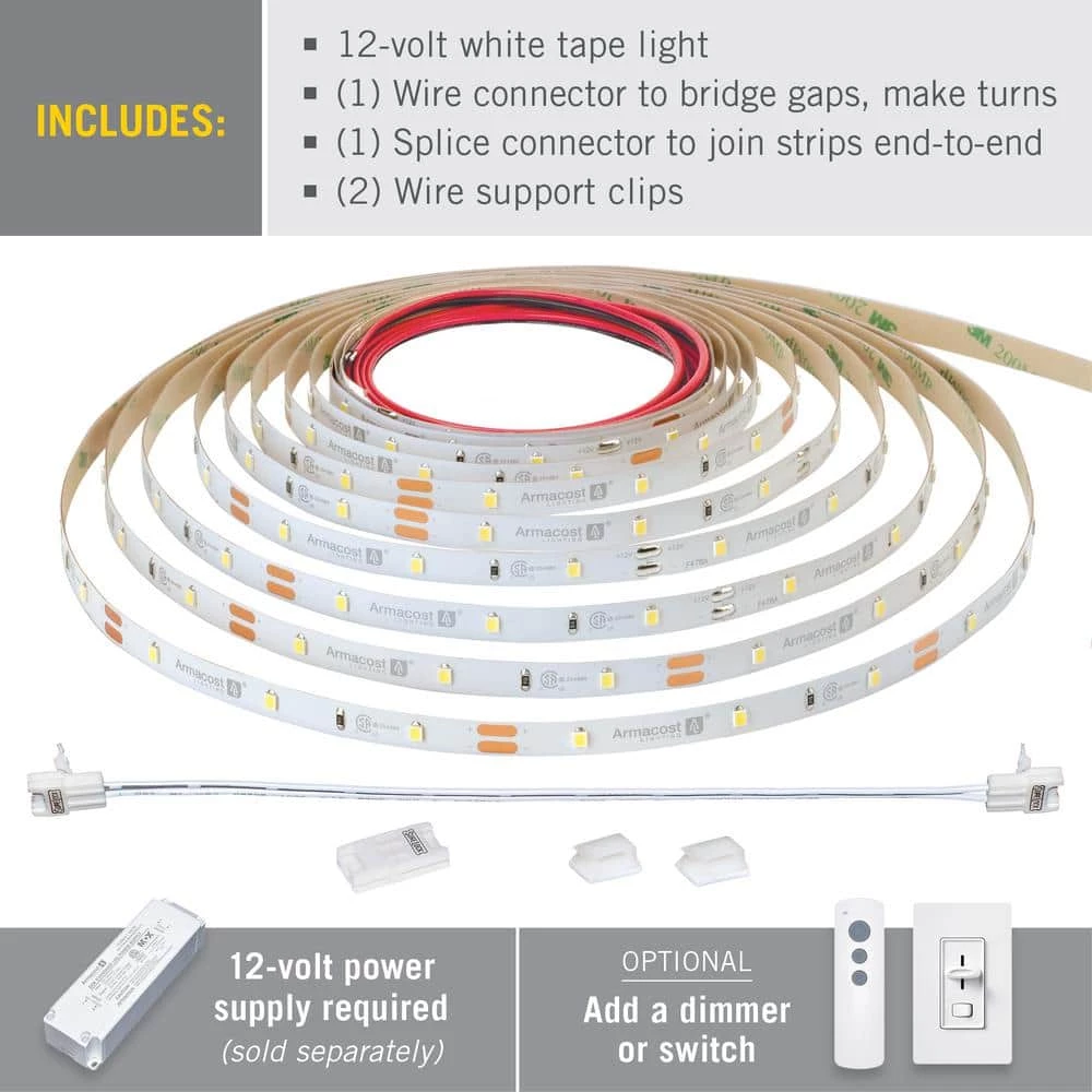 RibbonFlex Pro 32.8 ft. LED Tape Strip Light 30 LEDs/m Bright White (4000K) by Armacost Lighting 4 RibbonFlex Pro 32.8 ft. LED Tape Strip Light 30 LEDs/m Bright White (4000K) by Armacost Lighting - Image 2