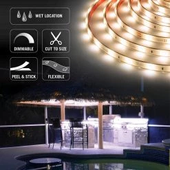 RibbonFlex Pro 8 ft. (2.5 m) 24-Volt White Outdoor IP67 LED Tape Light 30 LED/m 4000K by Armacost Lighting -Armacost Lighting Shop white armacost lighting led strip lights 154410 4f 1000