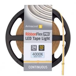 RibbonFlex Pro 24-Volt White COB LED Strip Light Tape 4000K 32 ft. (10m) by Armacost Lighting