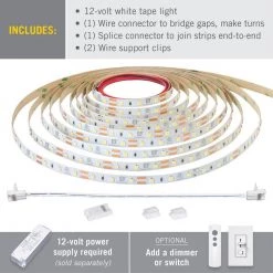 RibbonFlex Pro 8 ft. (2.5 m) 12-Volt White LED Tape Light 60 LED/m 5000K by Armacost Lighting -Armacost Lighting Shop white armacost lighting led strip lights 162210 c3 1000