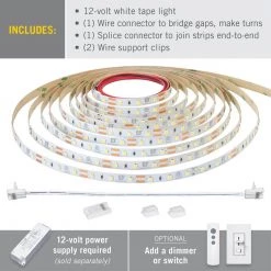 RibbonFlex Pro 16 ft. (5 m) 12-Volt White LED Tape Light 60 LED/m 5000K by Armacost Lighting -Armacost Lighting Shop white armacost lighting led strip lights 162230 c3 1000