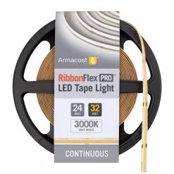 RibbonFlex Pro 24-Volt White COB LED Strip Light Tape 3000K 32 ft. (10m) by Armacost Lighting
