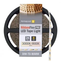 RibbonFlex Pro 24-Volt White Dim-to-Warm LED Strip Light Tape 8 ft. (2.5 m) by Armacost Lighting