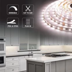 RibbonFlex Home 16 ft. LED Warm White Strip Light Kit with Remote by Armacost Lighting 10 RibbonFlex Home 16 ft. LED Warm White Strip Light Kit with Remote by Armacost Lighting -Armacost Lighting Shop white armacost lighting led strip lights 421500 1f 1000