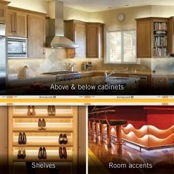 RibbonFlex 16 ft. (5M) Home Continuous (COB) LED Tape Light Kit with Remote by Armacost Lighting 13 RibbonFlex 16 ft. (5M) Home Continuous (COB) LED Tape Light Kit with Remote by Armacost Lighting -Armacost Lighting Shop white armacost lighting led strip lights 421504 44 1000