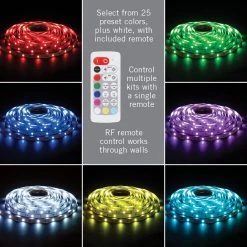 RibbonFlex Home 16 ft. Multi-Color + White LED Tape Light Kit with Remote by Armacost Lighting -Armacost Lighting Shop white armacost lighting led strip lights 423501 4f 1000
