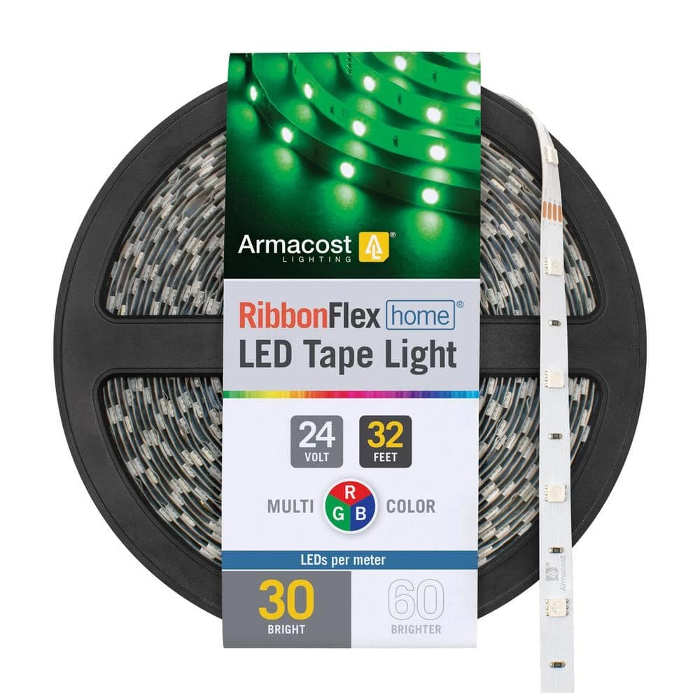 RibbonFlex Home 32.8 ft. (10 m) Multi-Color LED Tape Light 30 LEDs/Meter by Armacost Lighting 3 RibbonFlex Home 32.8 ft. (10 m) Multi-Color LED Tape Light 30 LEDs/Meter by Armacost Lighting