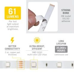 RibbonFlex Home 32.8 ft. (10 m) Multi-Color LED Tape Light 60 LEDs/Meter by Armacost Lighting -Armacost Lighting Shop white armacost lighting led strip lights 614250 fa 1000