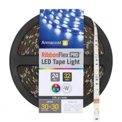 RibbonFlex Pro 32.8 ft. (10 m) Multi-Color and White LED Tape Light 30 Plus 30 LEDs by Armacost Lighting