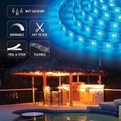 RibbonFlex Pro 16 ft. 5 m Outdoor IP67 RGB Plus W Strip Light Tape 30 Plus 30 LED/m by Armacost Lighting -Armacost Lighting Shop white armacost lighting led strip lights 623430 4f 1000