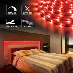 RibbonFlex Pro 24-Volt Red LED Strip Light Tape 30 LED/m 16 ft. (5m) by Armacost Lighting -Armacost Lighting Shop white armacost lighting led strip lights 633230 4f 1000