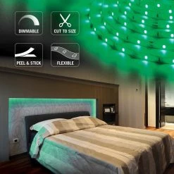 RibbonFlex Pro 24-Volt Green LED Strip Light Tape 30 LED/m 16 ft. (5m) by Armacost Lighting -Armacost Lighting Shop white armacost lighting led strip lights 633231 4f 1000