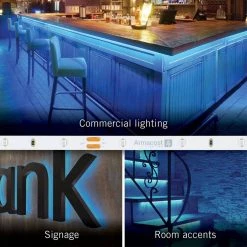 RibbonFlex Pro 24-Volt Blue LED Strip Light Tape 30 LED/m 16 ft. (5m) by Armacost Lighting 12 RibbonFlex Pro 24-Volt Blue LED Strip Light Tape 30 LED/m 16 ft. (5m) by Armacost Lighting -Armacost Lighting Shop white armacost lighting led strip lights 633232 44 1000