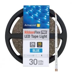 RibbonFlex Pro 24-Volt Blue LED Strip Light Tape 30 LED/m 16 ft. (5m) by Armacost Lighting