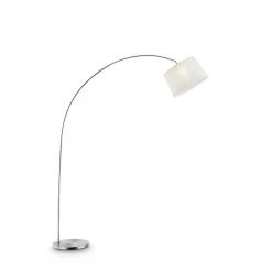 Oma 84.5 in. White Shade Silver Arch-Floor Lamp by ORE International -Armacost Lighting Shop white ore international floor lamps k 9747 2b 4f 1000
