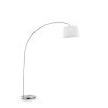 Oma 84.5 in. White Shade Silver Arch-Floor Lamp by ORE International -Armacost Lighting Shop white ore international floor lamps k 9747 2b 64 1000