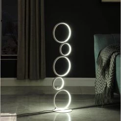 Else Nordic 38.5 in. 5 Ring Shaped White LED Metal Table Lamp by ORE International 15 Else Nordic 38.5 in. 5 Ring Shaped White LED Metal Table Lamp by ORE International -Armacost Lighting Shop white ore international lamp bases hbl2792 fa 1000