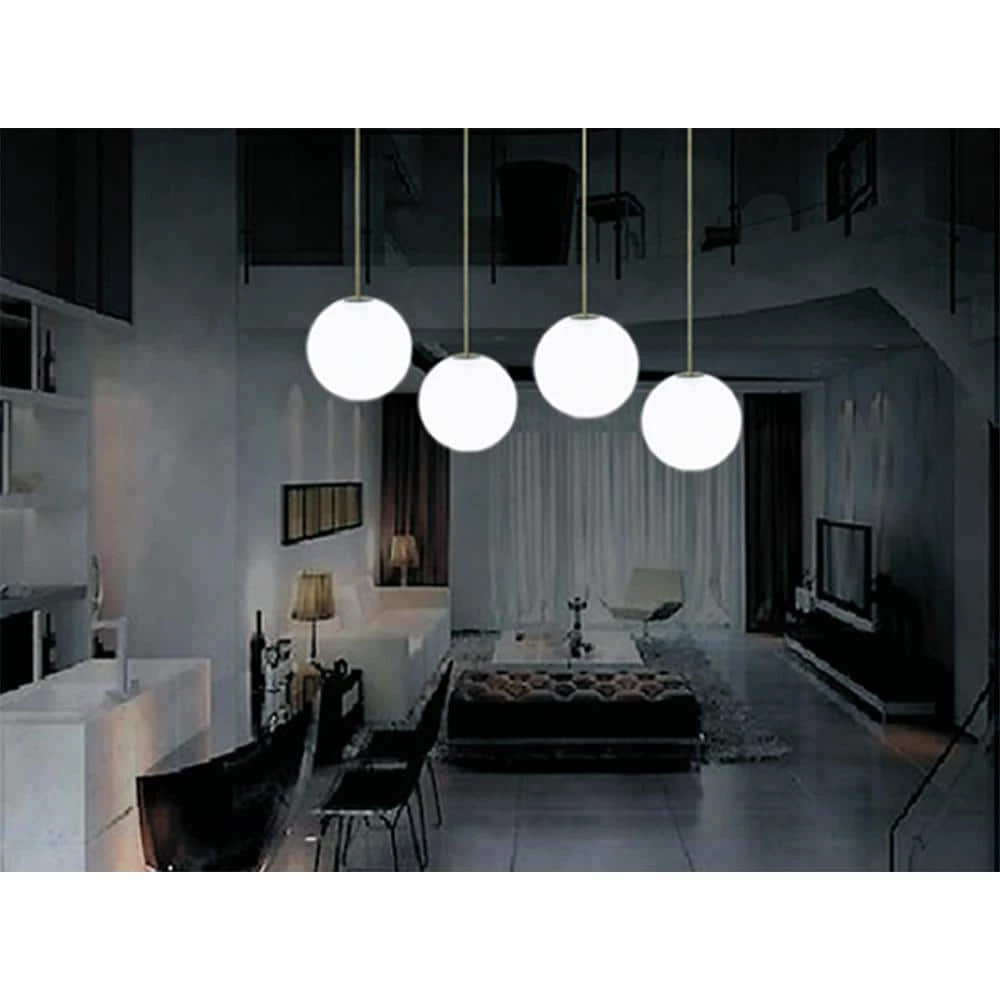 12 in. White Multicolor Outdoor Globe Flat Bottom Lamp by ORE International 3 12 in. White Multicolor Outdoor Globe Flat Bottom Lamp by ORE International - Image 2