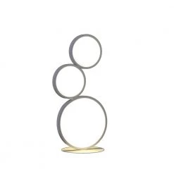 17 in. White Table Lamp 3-Ring Shaped Minimalist LED by ORE International -Armacost Lighting Shop white ore international table lamps hbl2418 4f 1000