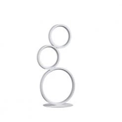 17 in. White Table Lamp 3-Ring Shaped Minimalist LED by ORE International