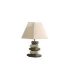 17.5 in. Coastal Darya Cloudy Gray/White Stacked Pebble Ceramic Table Lamp by ORE International -Armacost Lighting Shop white ore international table lamps hbl2546 64 1000