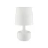 Cheru 17.25 in. Powder White Mid-Century Modern Touch On Metal Table Lamp by ORE International
