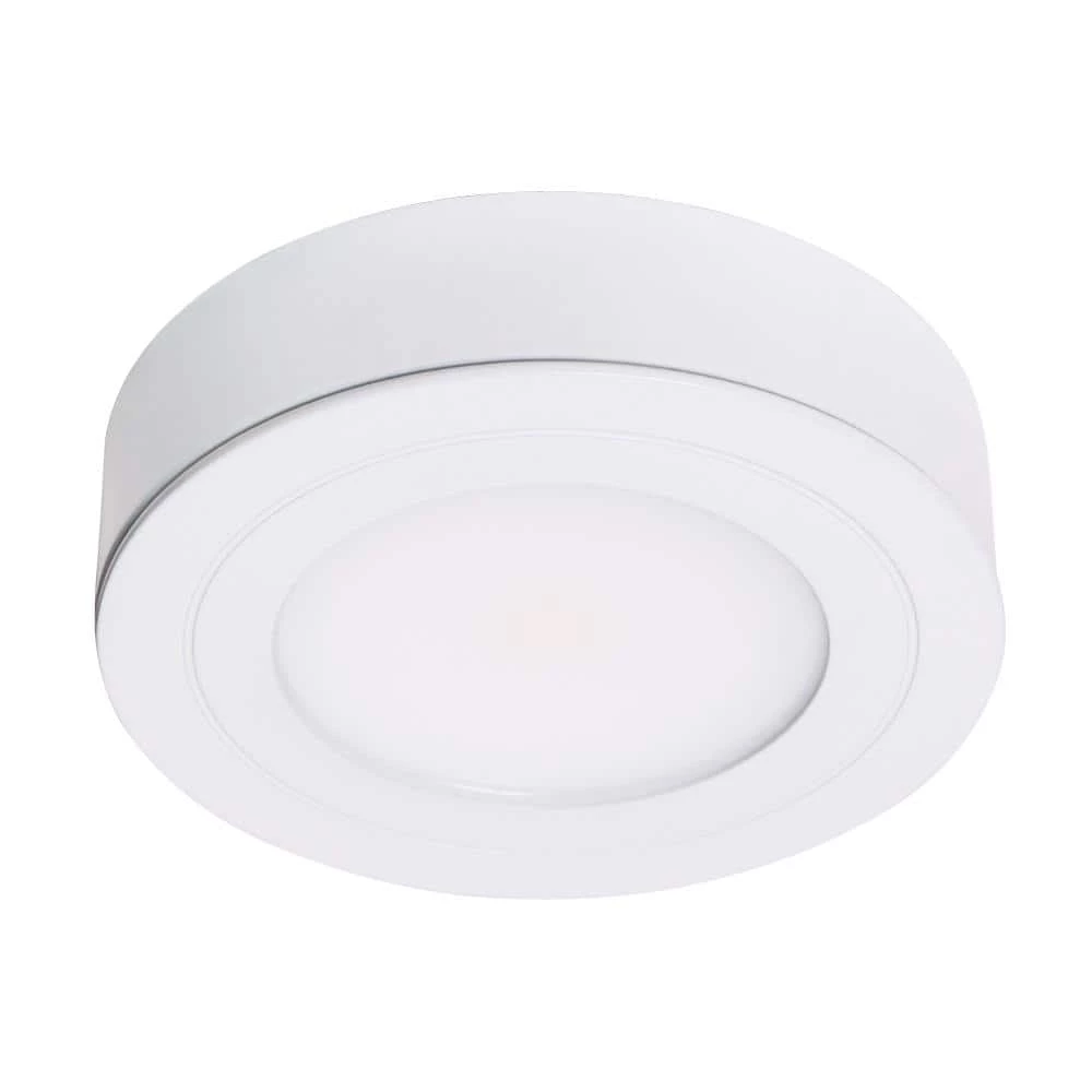 PureVue Dimmable Soft-Bright White (3000K) LED White Satin Puck Light by Armacost Lighting 3 PureVue Dimmable Soft-Bright White (3000K) LED White Satin Puck Light by Armacost Lighting