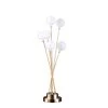 27.5 in. Yellow Gold Table Lamp 6-Light Acrylic Globe Aluminum LED Chrysanthe by ORE International -Armacost Lighting Shop yellow gold ore international table lamps hbl2520g 64 1000